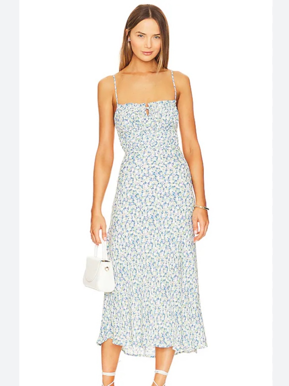 ASTR the Label Maritza Dress in Blue Multi